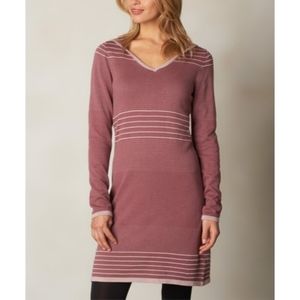 Prana Mariette sweater dress dusty pink hooded